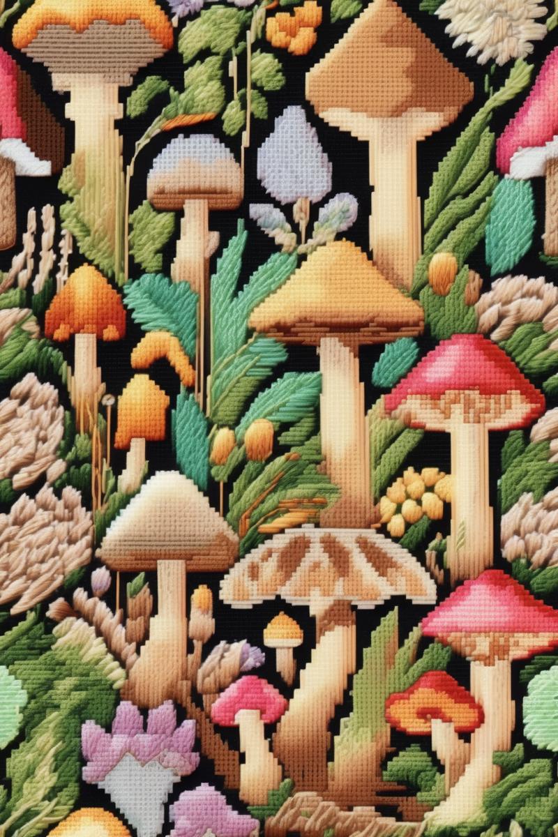 00043-987675695-_lora_Needlepoint_1_Needlepoint - a boho design of flowers and mushrooms that looks like it was printed on an 3d embroidered cro.png